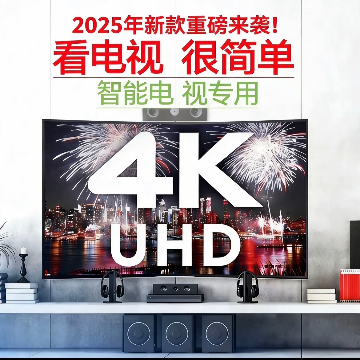 2025新款【智能电视专用】家庭电视机投影仪电脑盒子 专用配件