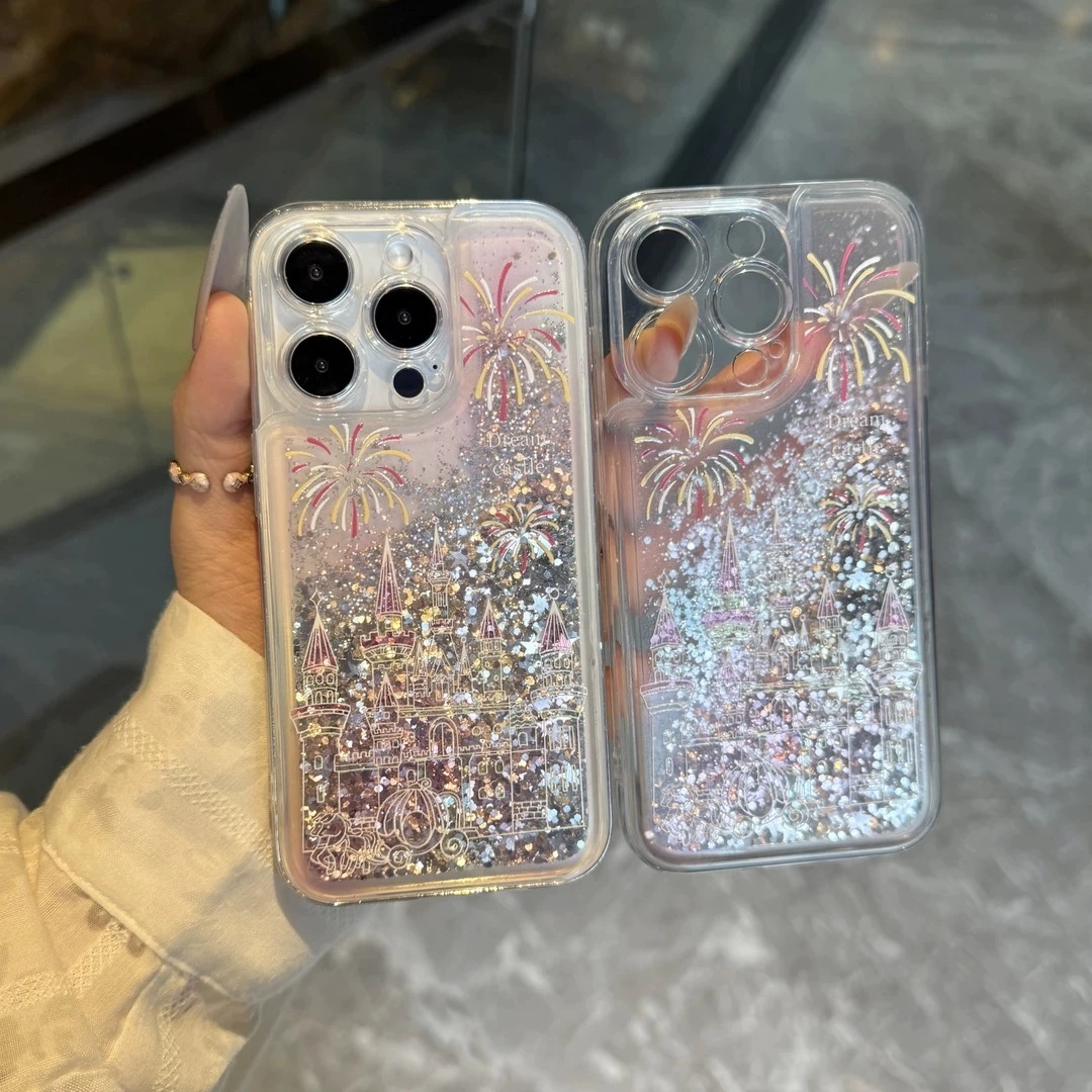 真兴 烟花城堡流沙手机壳适用苹果17/华为/荣耀/oppo/vivo/小米