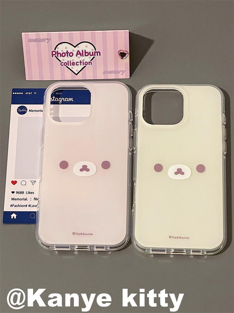 IMD轻松熊表情适用iPhone16手机壳vivo双层oppo华为荣耀硬壳一加