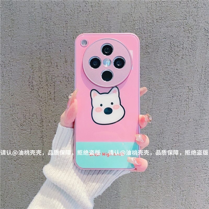 （OPPOFindX8系列）金属漆玻璃壳适用OPPOFindX8/X8Pro/X8S手机壳潮