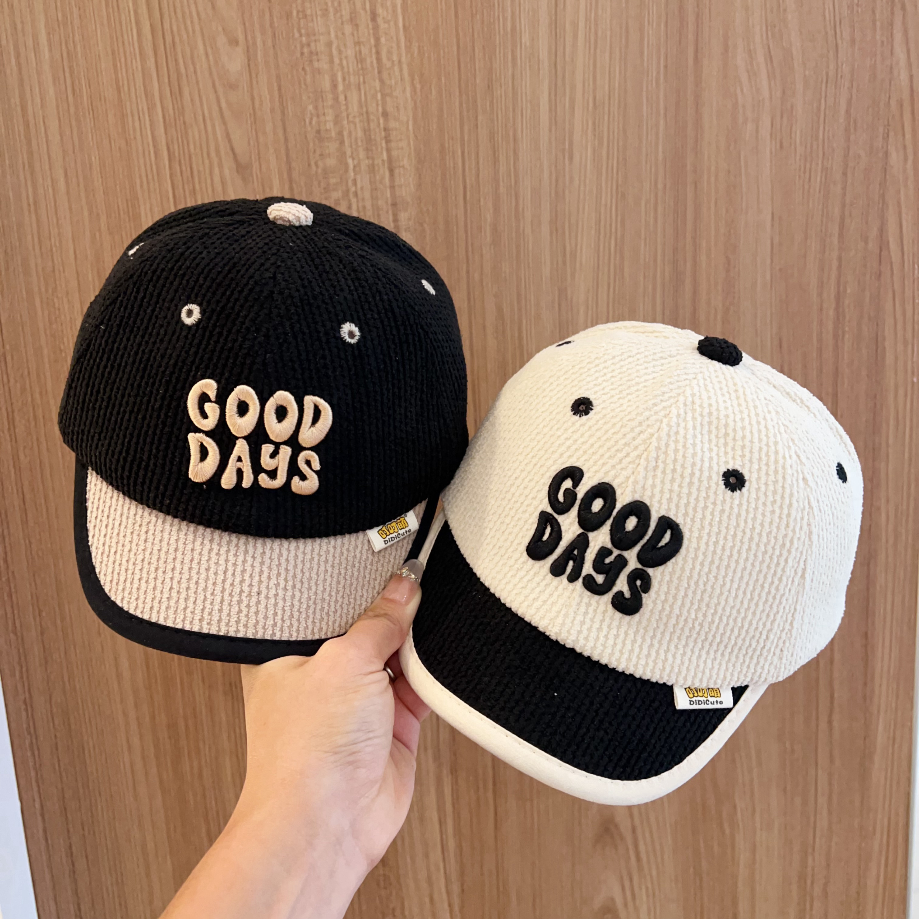 【帅炸街】宝宝帽子秋冬新款棒球帽韩版字母儿童防风保暖短檐鸭舌帽