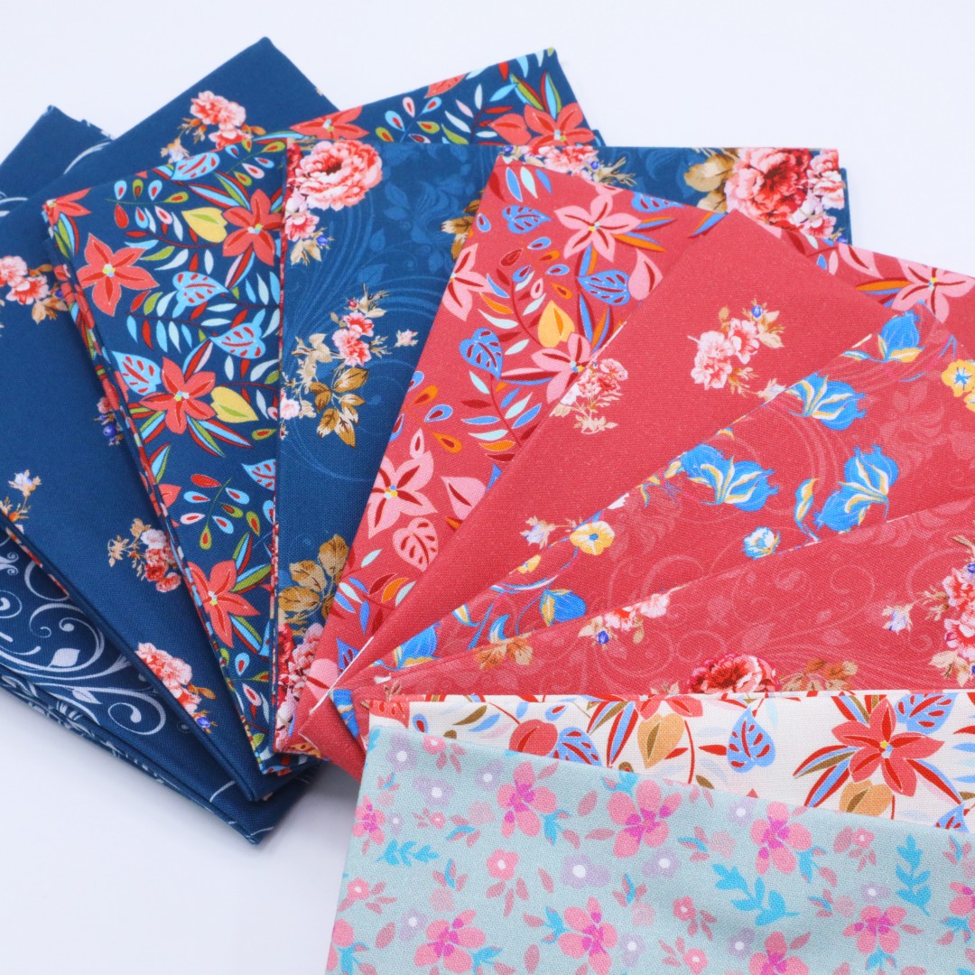 纯棉拼布复古玫瑰系列美棉款印花套布/HL241210C