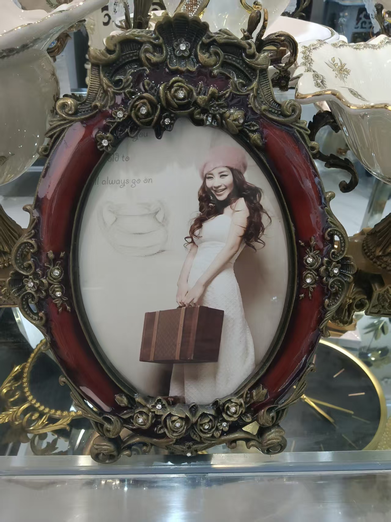 欧式金属结婚相框摆台创意婚礼照片框6寸7寸8寸桌摆组合1对