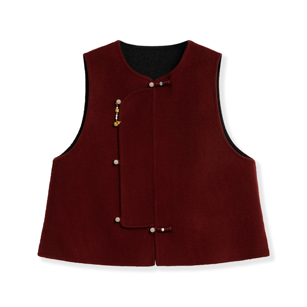 新中式国风盘扣毛呢马甲3971-354-A611