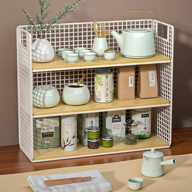 桌面置物架杯子收纳架办公桌杯架桌上多层水杯架子餐桌茶杯储物架