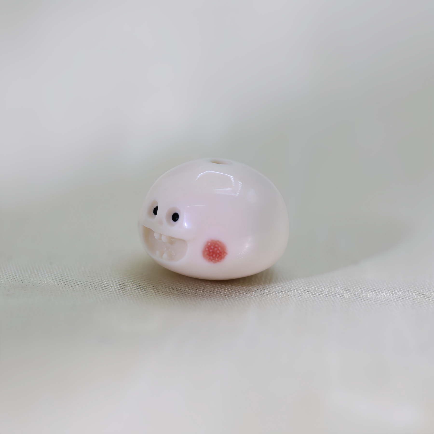 猛犸牙雕刻馒头仔笑脸手串精品文玩配饰摆件配件