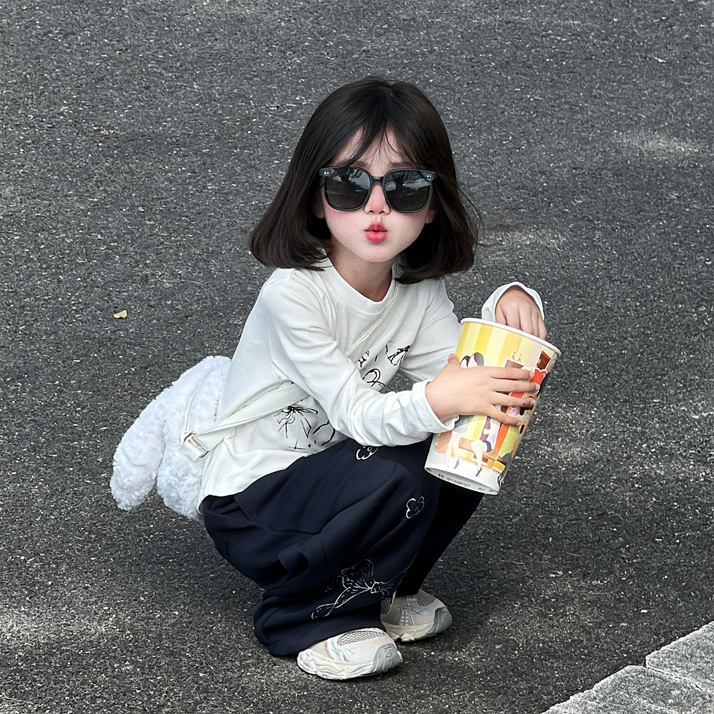 韩系慵懒女童套装2025新款小女孩秋冬洋气长袖打底衫儿童休闲卫裤