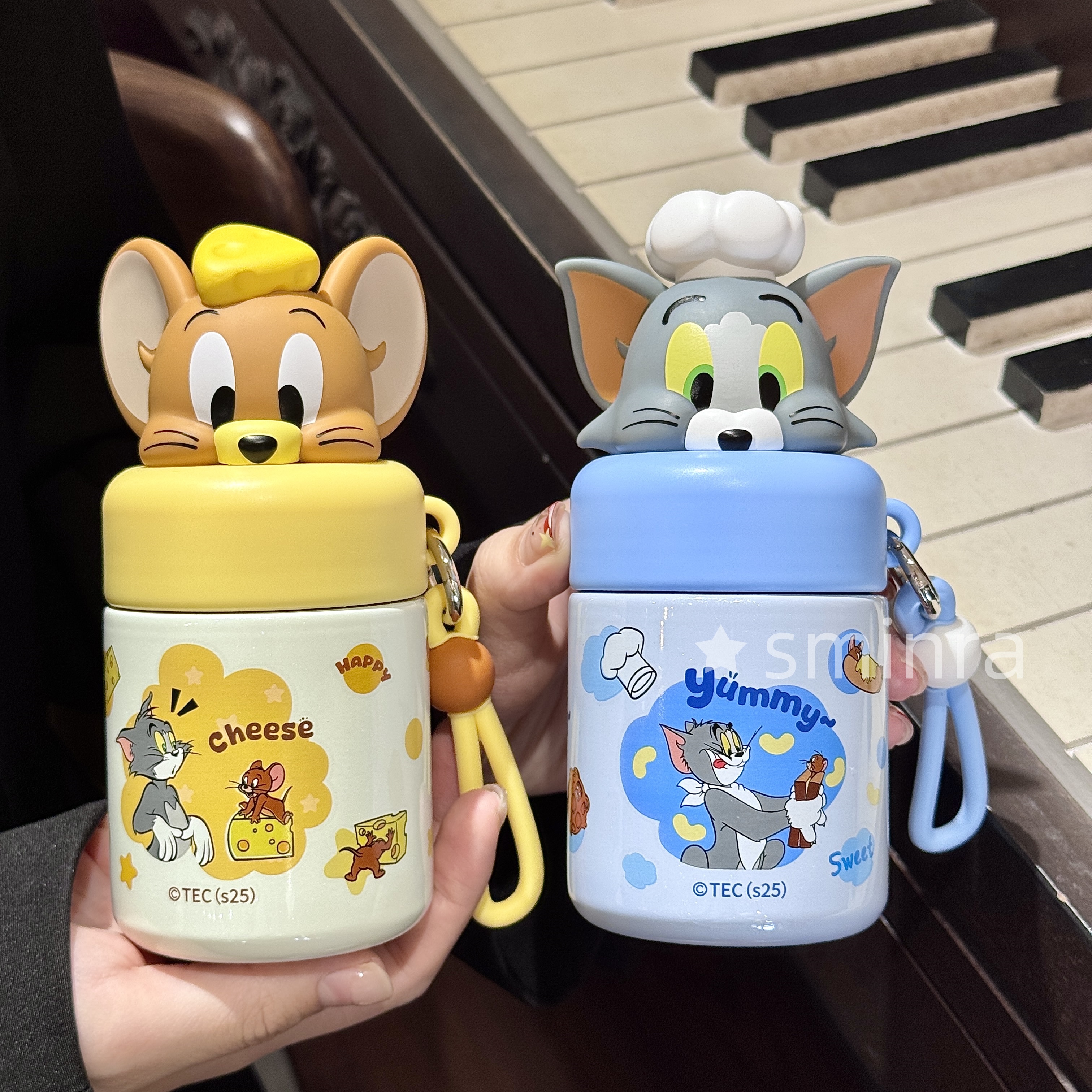 猫和老鼠口袋保温杯迷你小巧水杯女生高颜值学生便携直饮杯子礼物