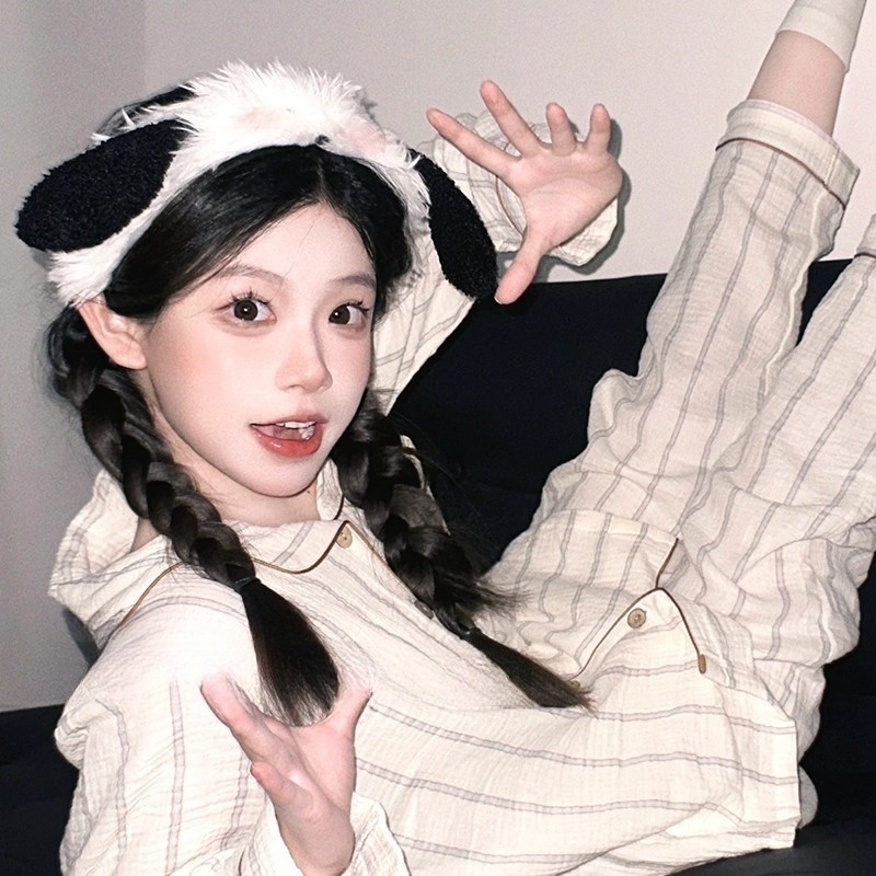 可爱毛绒小狗耳朵发箍女敷面膜洗脸化妆专用头箍搞怪秋冬发饰头饰