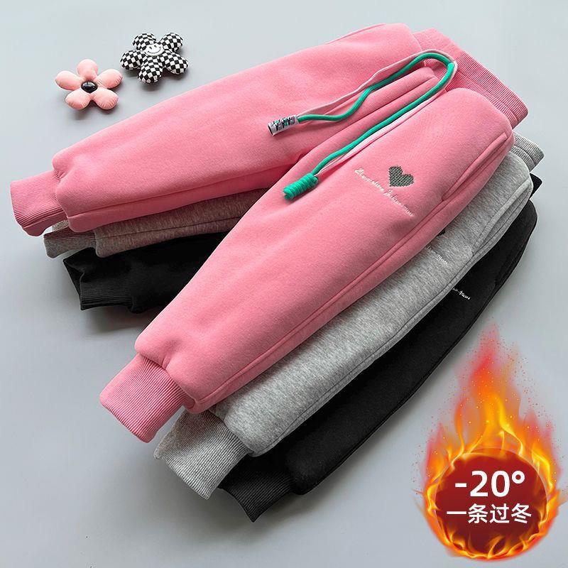 【品牌断码】女童裤子加绒加厚三层冬季新款宝宝外穿卫裤
