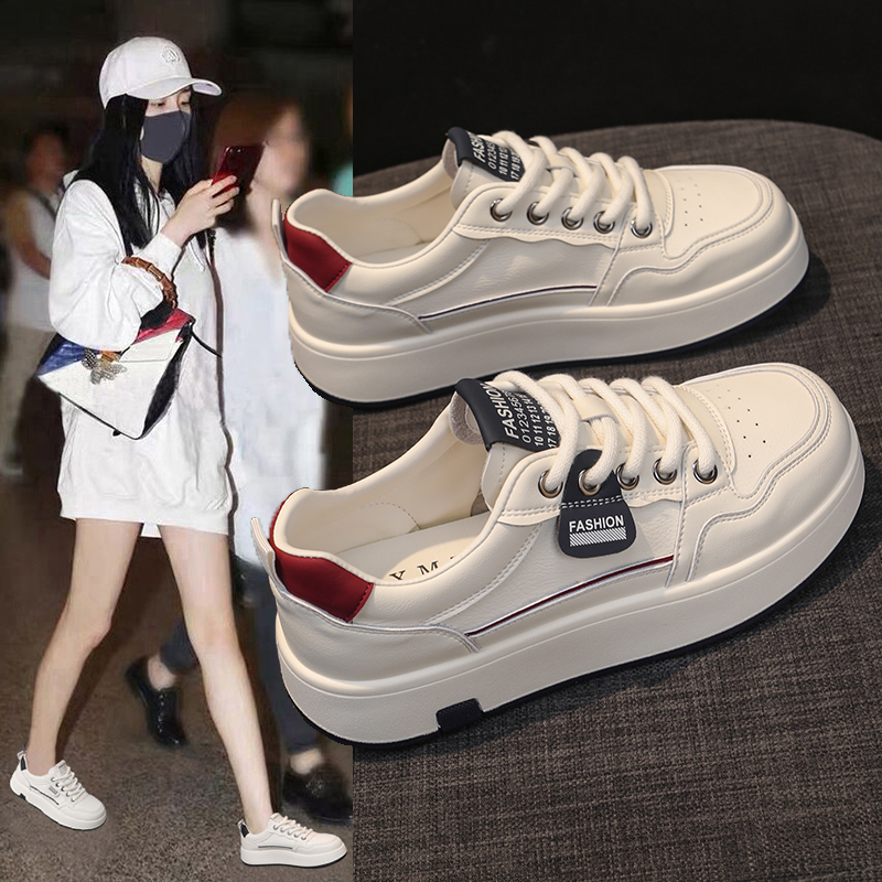 小白鞋女2025秋季新款平底轻便软底透气学生运动休闲鞋女