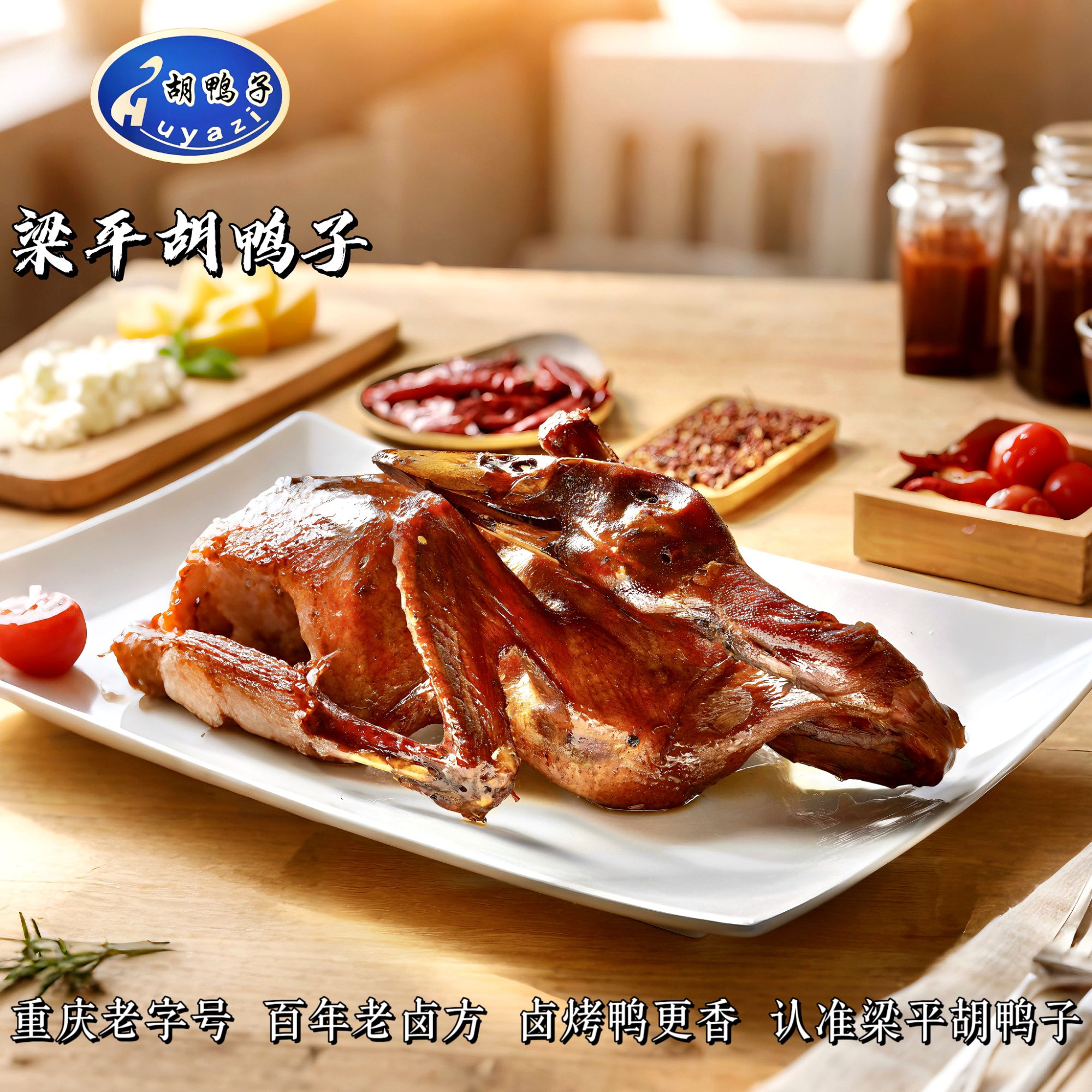 重庆梁平胡鸭子卤烤鸭 开袋即食无添加
