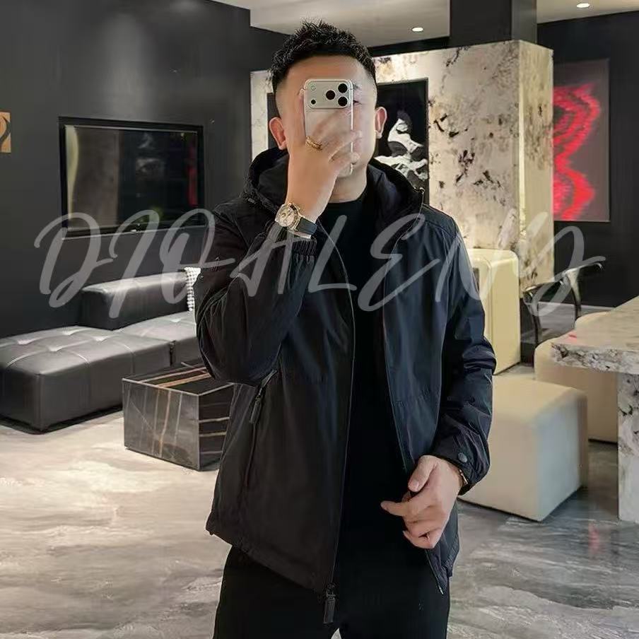 【帅老板】5115冬季轻奢男士新国标(90)连帽三角标羽绒服