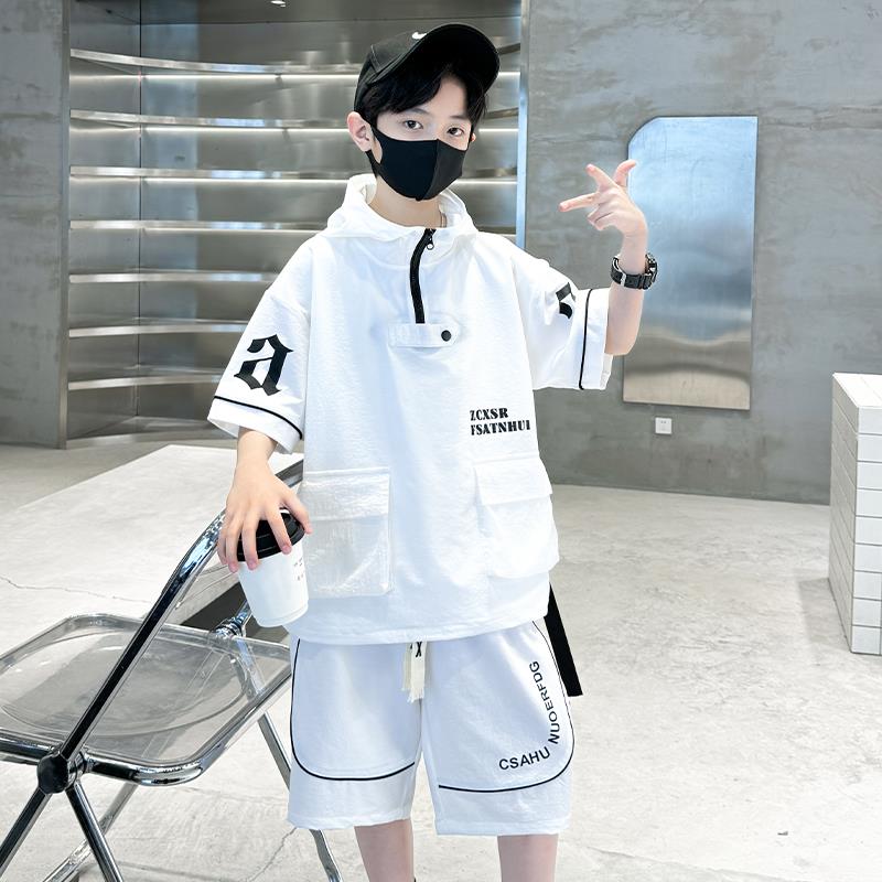 童装男童夏装套装2025新款短袖运动男孩夏款中大童夏季酷帅儿童潮