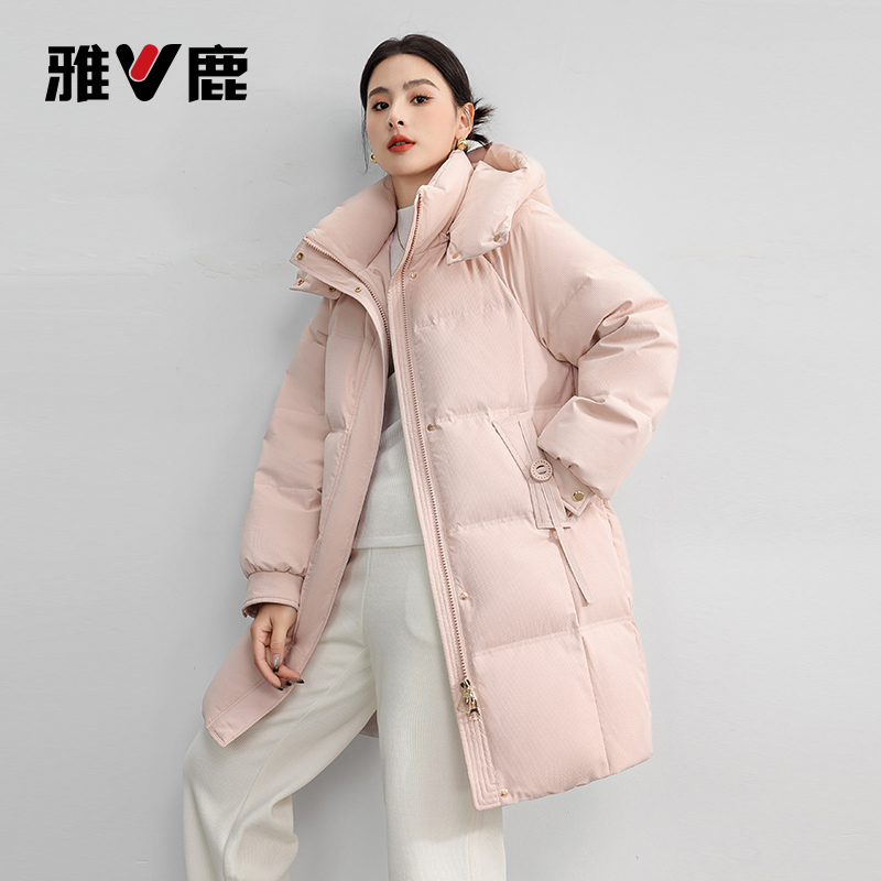雅鹿羽绒服女款中长款羽绒服女冬季2026新款时尚洋气保暖冬季穿搭