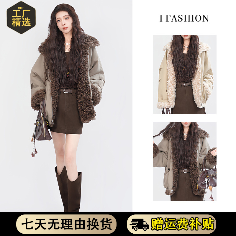 时尚休闲加厚派克服女士2025秋冬季新款高级感洋气中长款保暖棉服