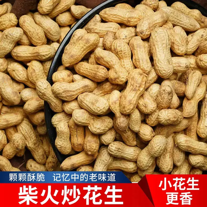 原味柴火铁锅炒花生带壳花生香酥追剧休闲下酒菜零食手工精选现
