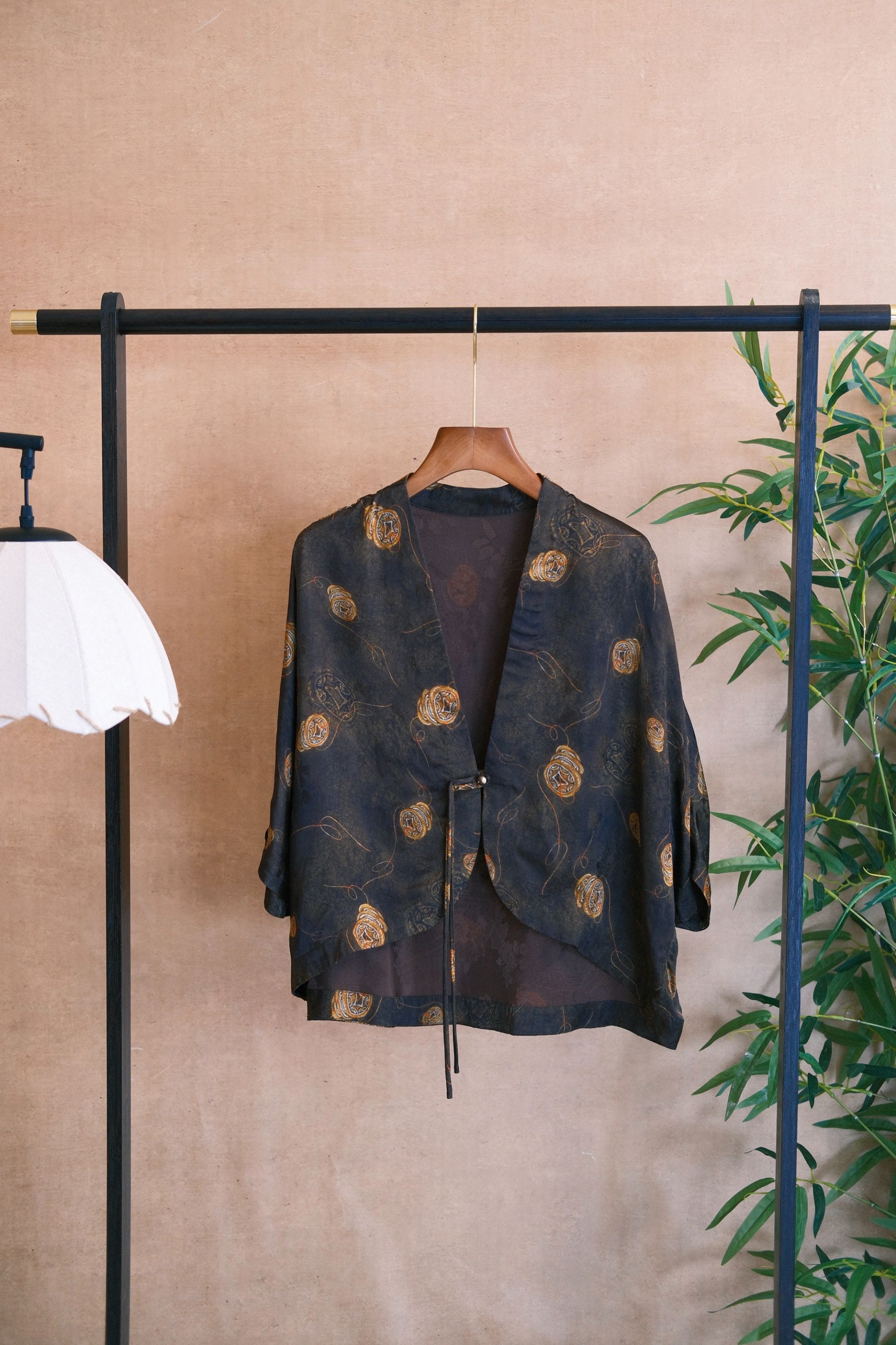 019国风中式香云纱百搭长袖茶服