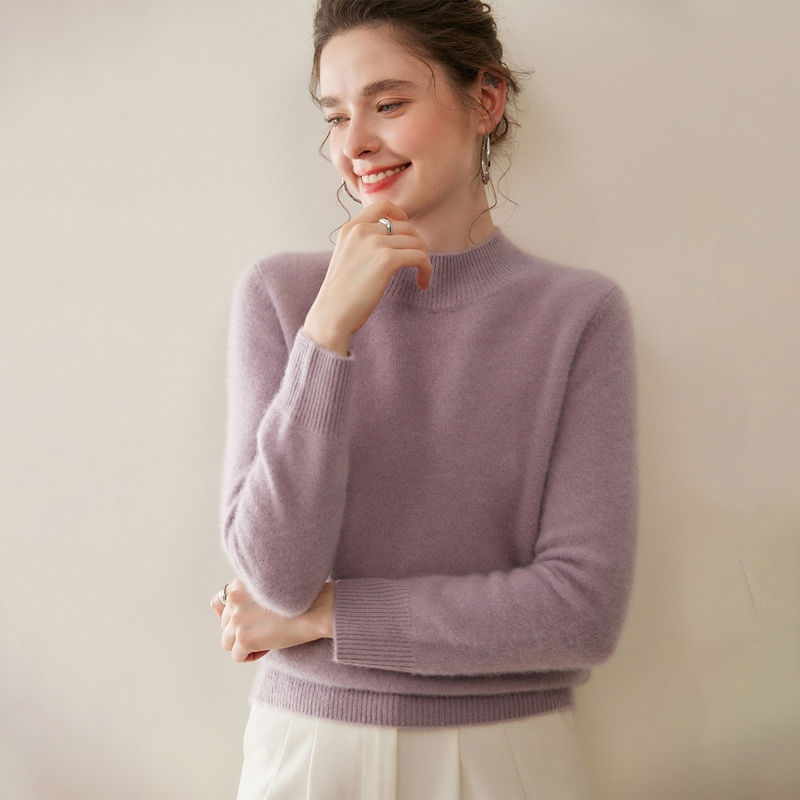 S850 正品 纯山羊绒 女半高领加厚 贴身穿舒适轻盈 保暖健康材质