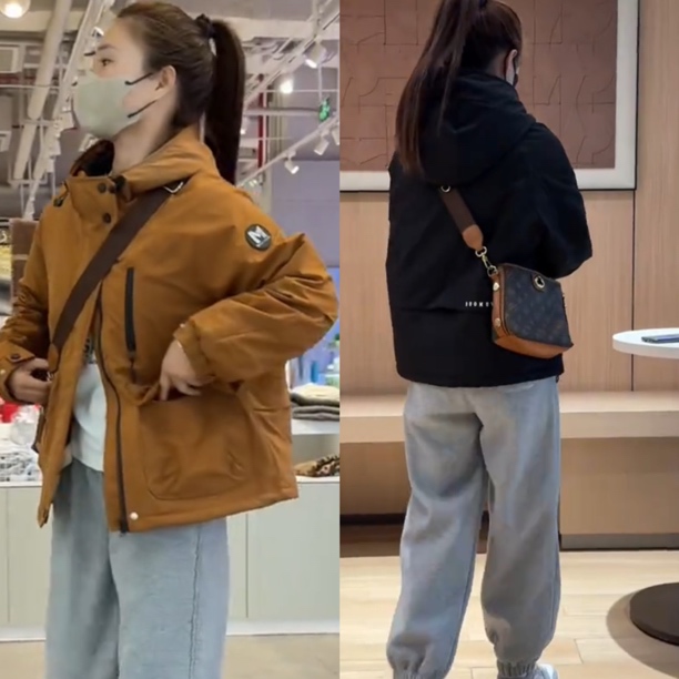 小个子工装加绒加厚棉服女2025冬新款连帽休闲宽松派克服外套