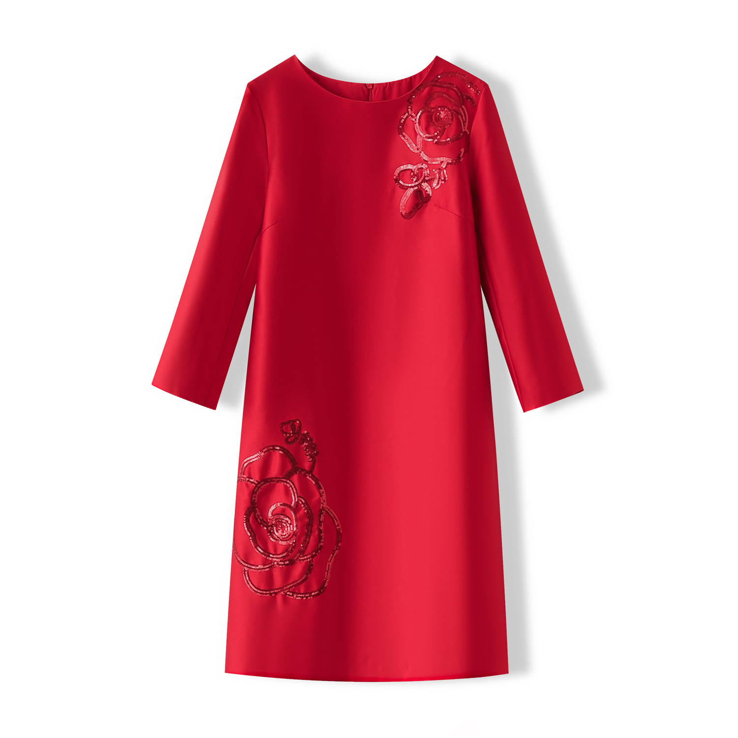 高端轻奢气质女装宽松显瘦长款连衣裙8816