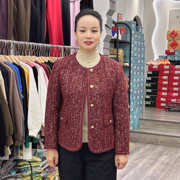 小香风雪花呢气质轻奢短款时尚休闲网红