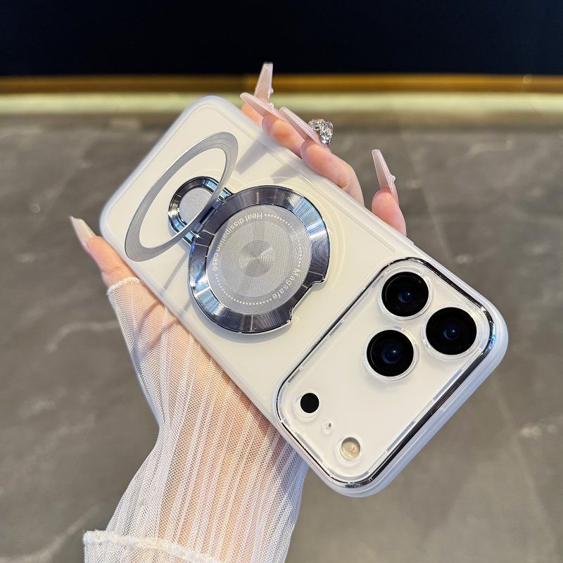 适用苹果17Pro手机壳磁吸支架iPhone17Air带镜头膜苹果16plus透明