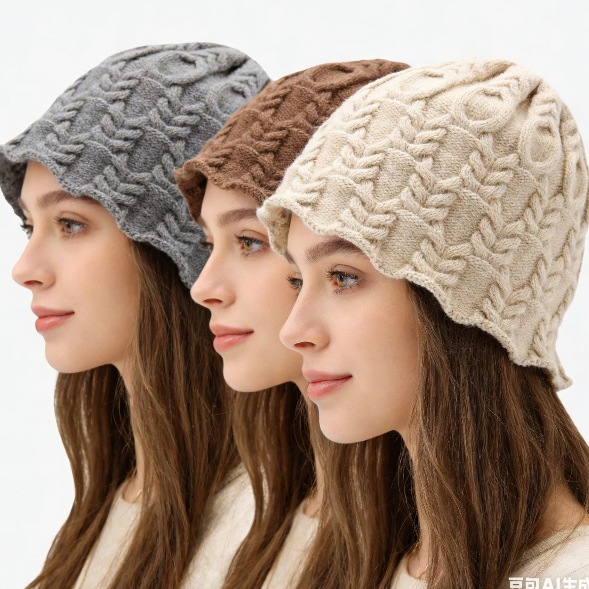 新款保暖编制帽子时尚