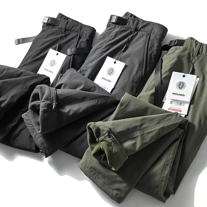 【加绒加厚】秋冬男士户外冲锋裤 山系防水防风保暖登山长裤