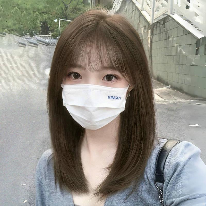 假发女中长发自然仿真发全真人发全头套式锁骨发减龄整顶假发头套