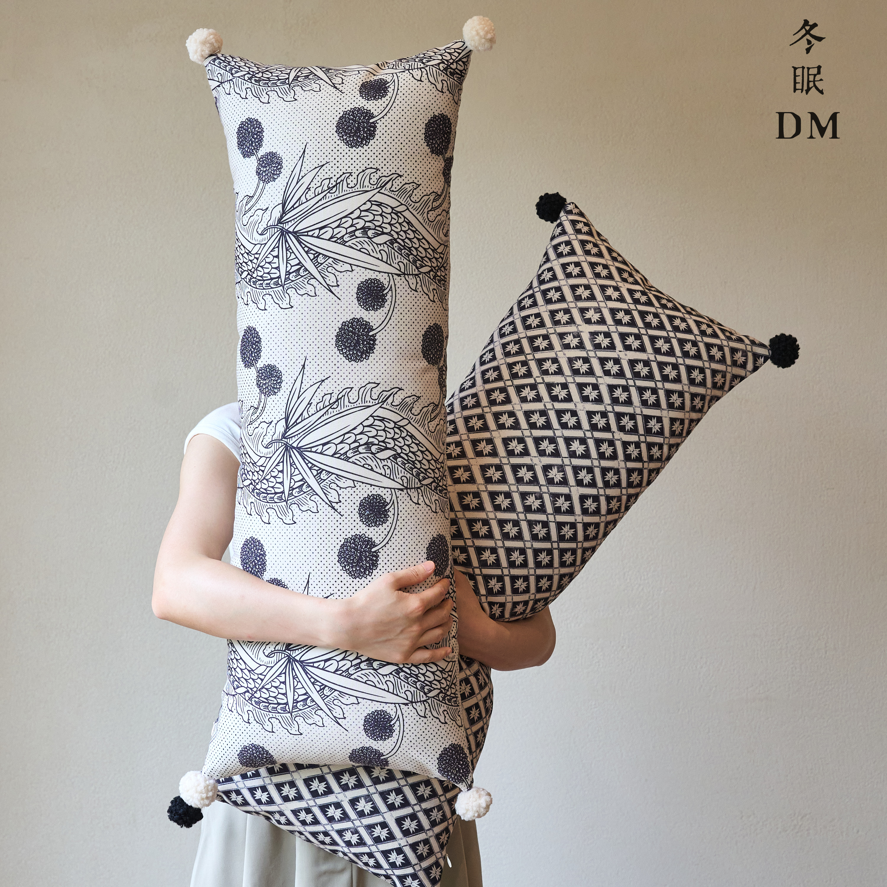 中古风慵懒感长条抱枕客厅沙发靠背垫长腰枕民宿卧室睡觉夹腿枕套