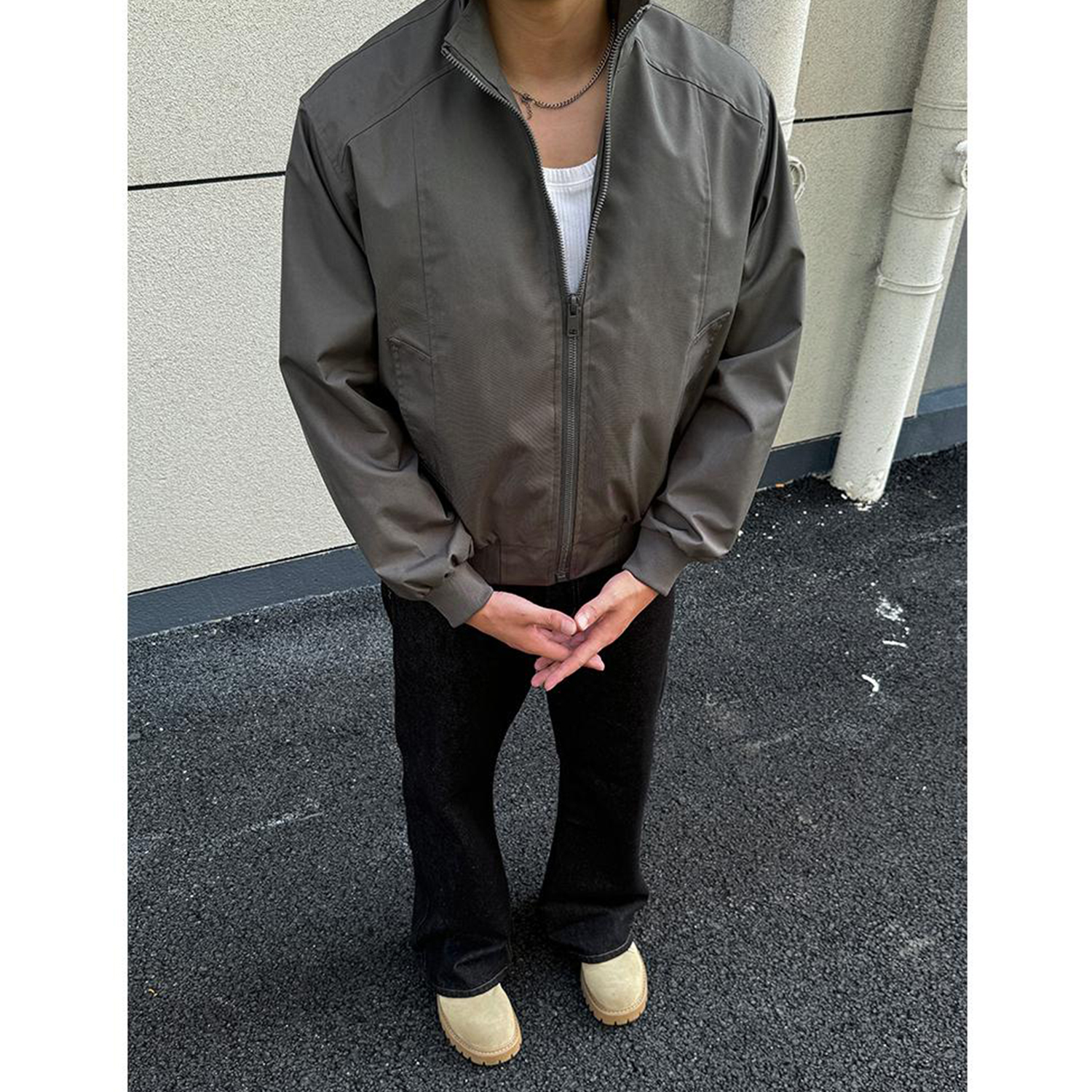 LIGGICC 美式三防立领夹克外套男秋季休闲复古运动外套棒球服潮