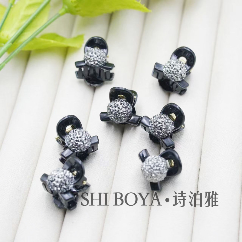 诗泊雅 圆形满钻小抓夹女网红新款刘海夹子