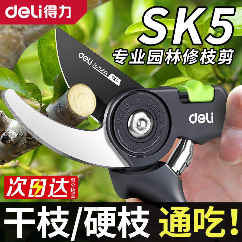 得力修剪树枝剪刀修枝剪园艺剪刀果树剪枝专用园林花卉剪子花艺剪