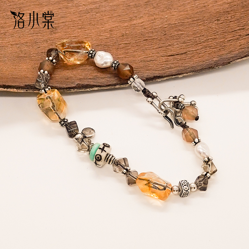 925银手链 洛小棠【精灵】原创复古设计个性美拉德系925银手工手链