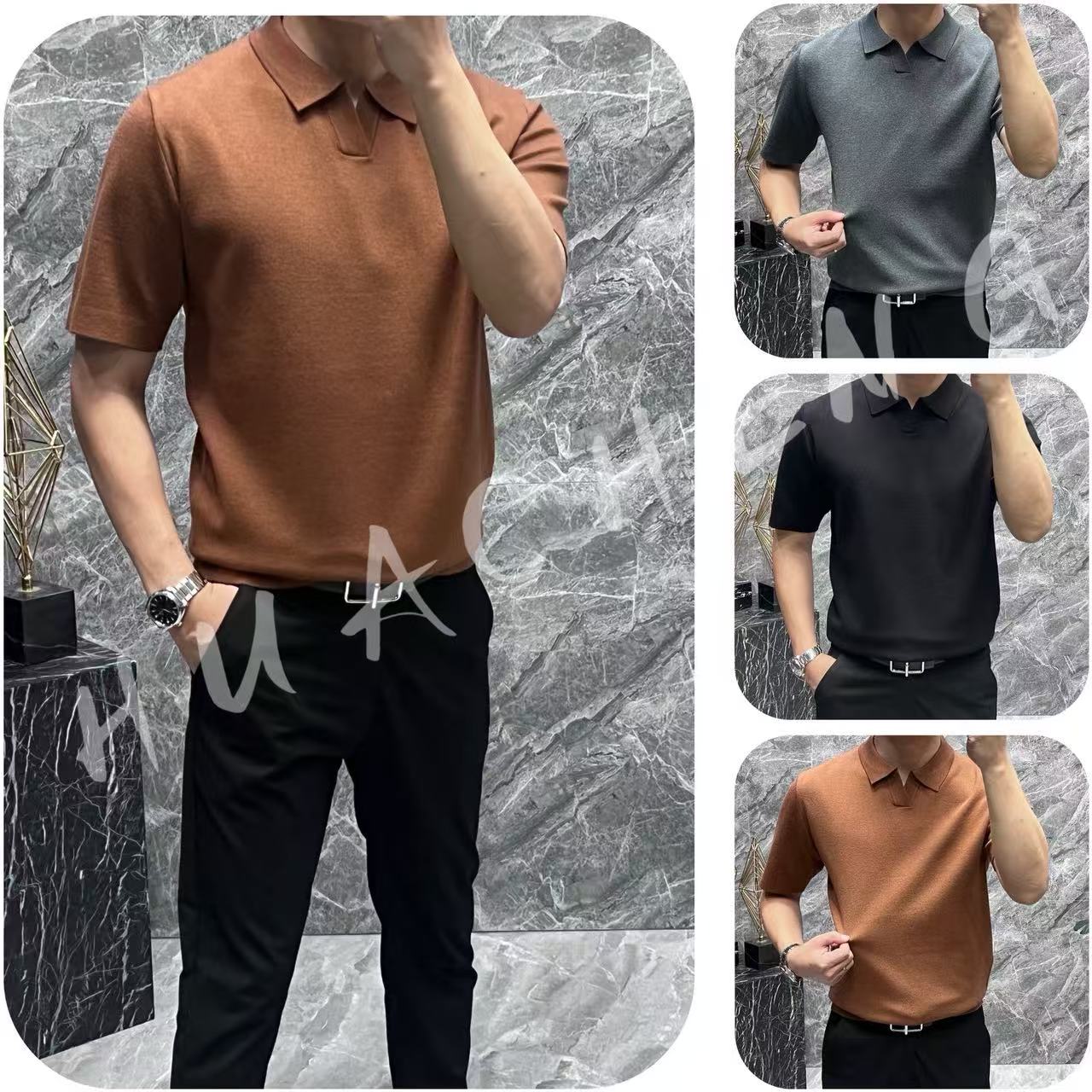 【HUACHENG】男士百搭海鸥领秋冬舒适亲肤轻奢打底针织衫修身63987