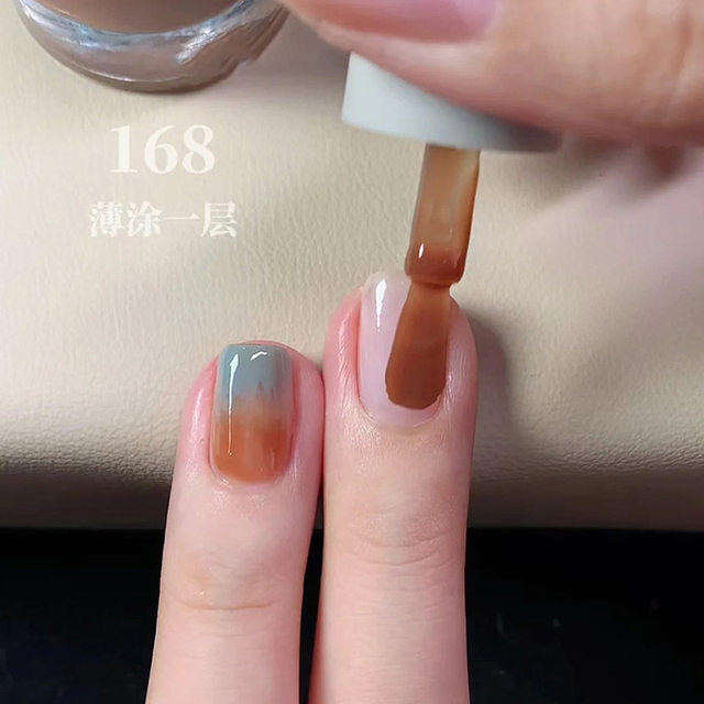 海盐拿铁 清透自然的配色呀！2025新款美甲指甲油胶免烤快干持久