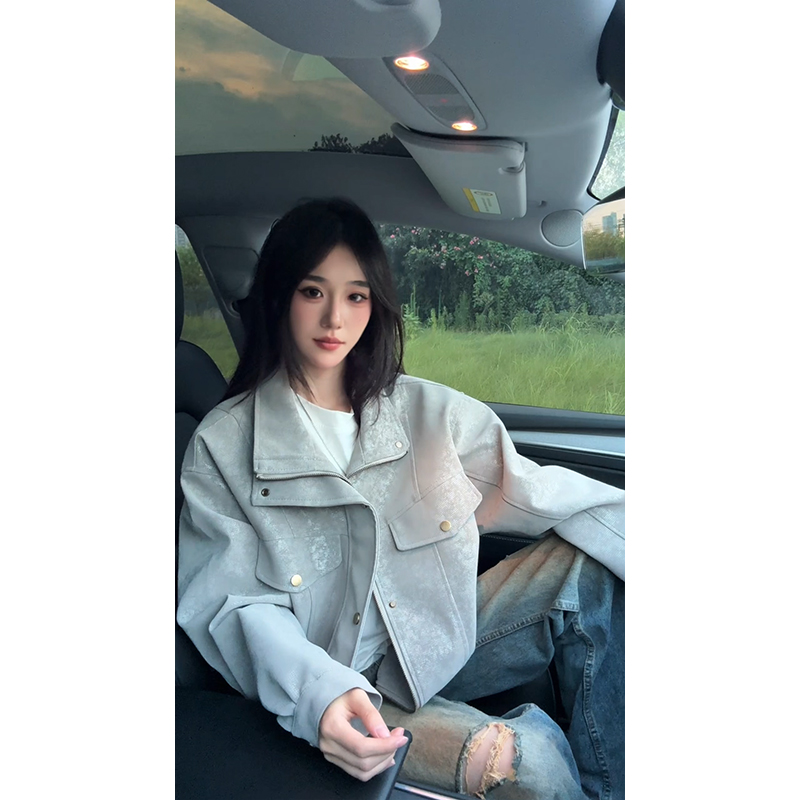 2025新款外套春秋男士皮夹克上衣设计百搭时尚口袋棒球领立领爆款