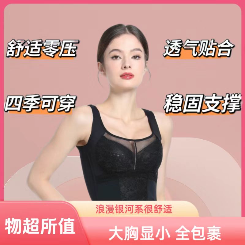 浪漫银河系大胸显小全罩杯薄款长文胸12排扣收副乳聚拢长文胸880