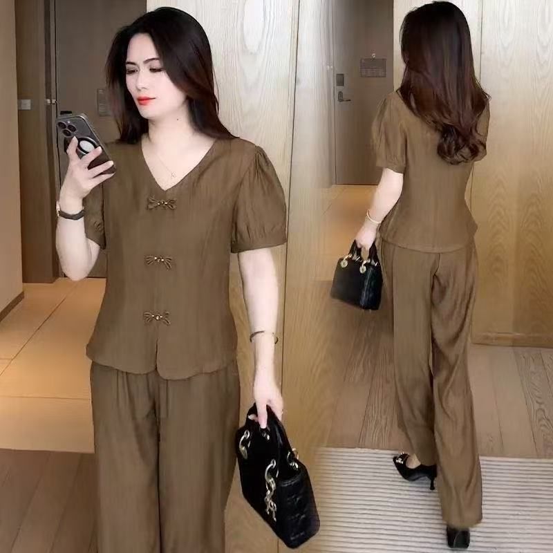 时尚休闲运动套装女2025夏季新款韩版百搭跑步服宽松款显瘦两件套