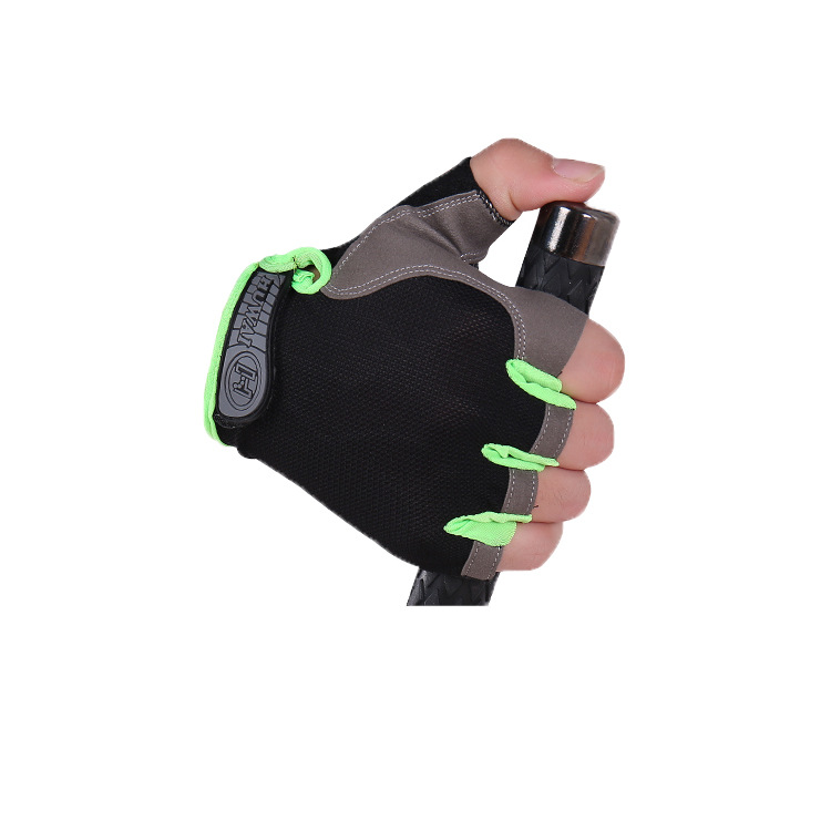 手套网布登山骑行夏季户外健身运动耐磨透气韩版时尚手套