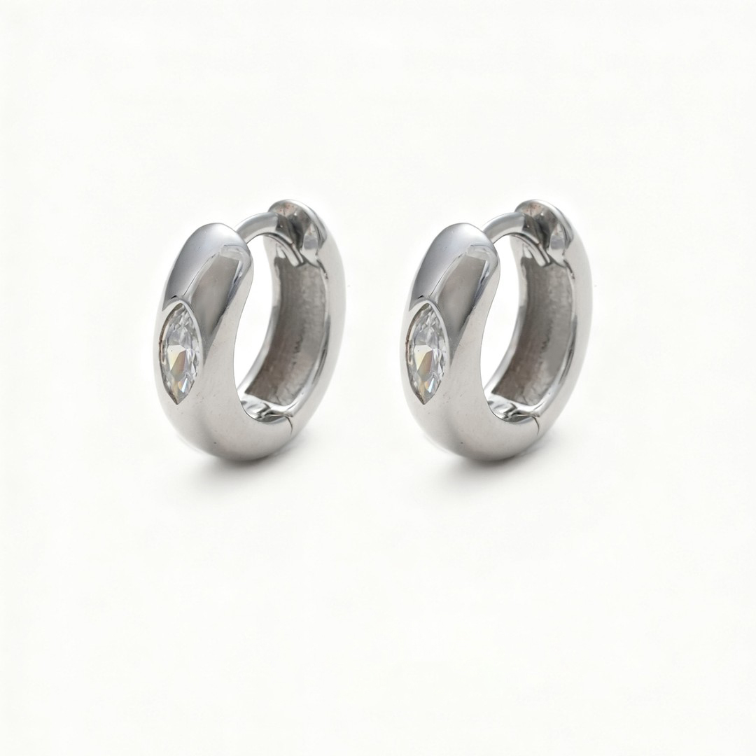 合金合成锆石耳饰 美式高级感荷鲁斯之眼耳环男女耳圈百搭耳钉ins