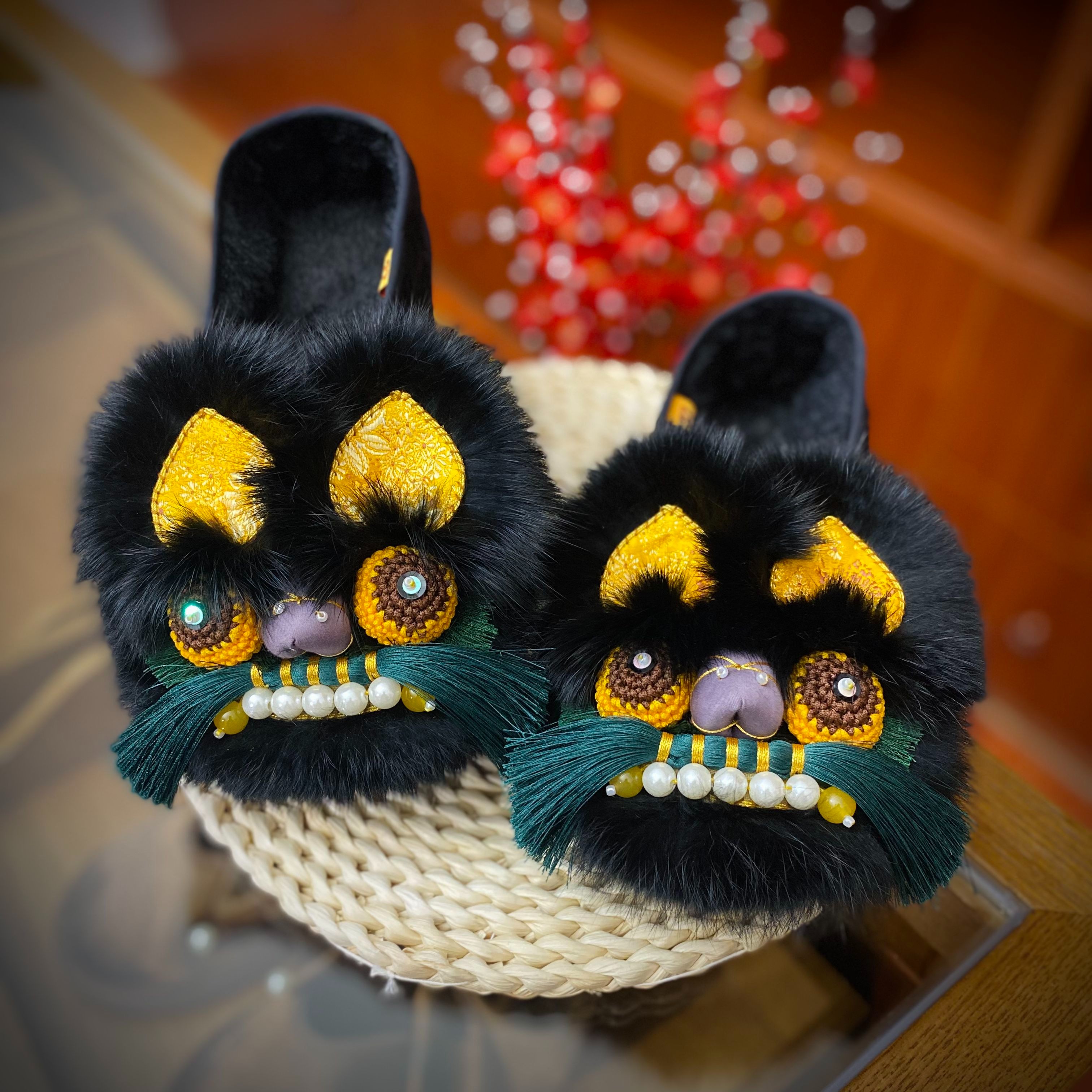 锦琛布鞋冬季加绒厚底舒适透气保暖中式民族风千层底国风虎头鞋