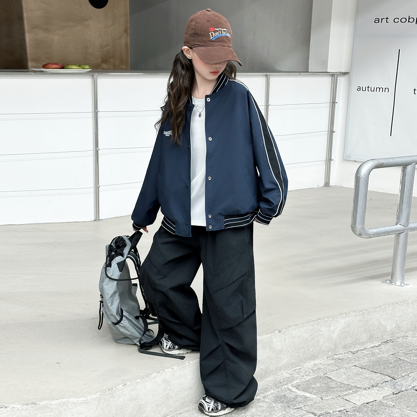 简约潮牌店铺儿童服装2025年款衣服女童装春秋装外套6-12岁高级感