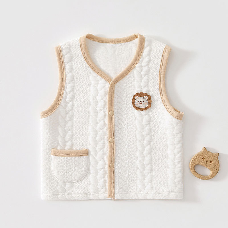 宝宝保暖小马甲加厚儿童纯棉秋冬外穿新生儿婴儿坎肩保暖背心