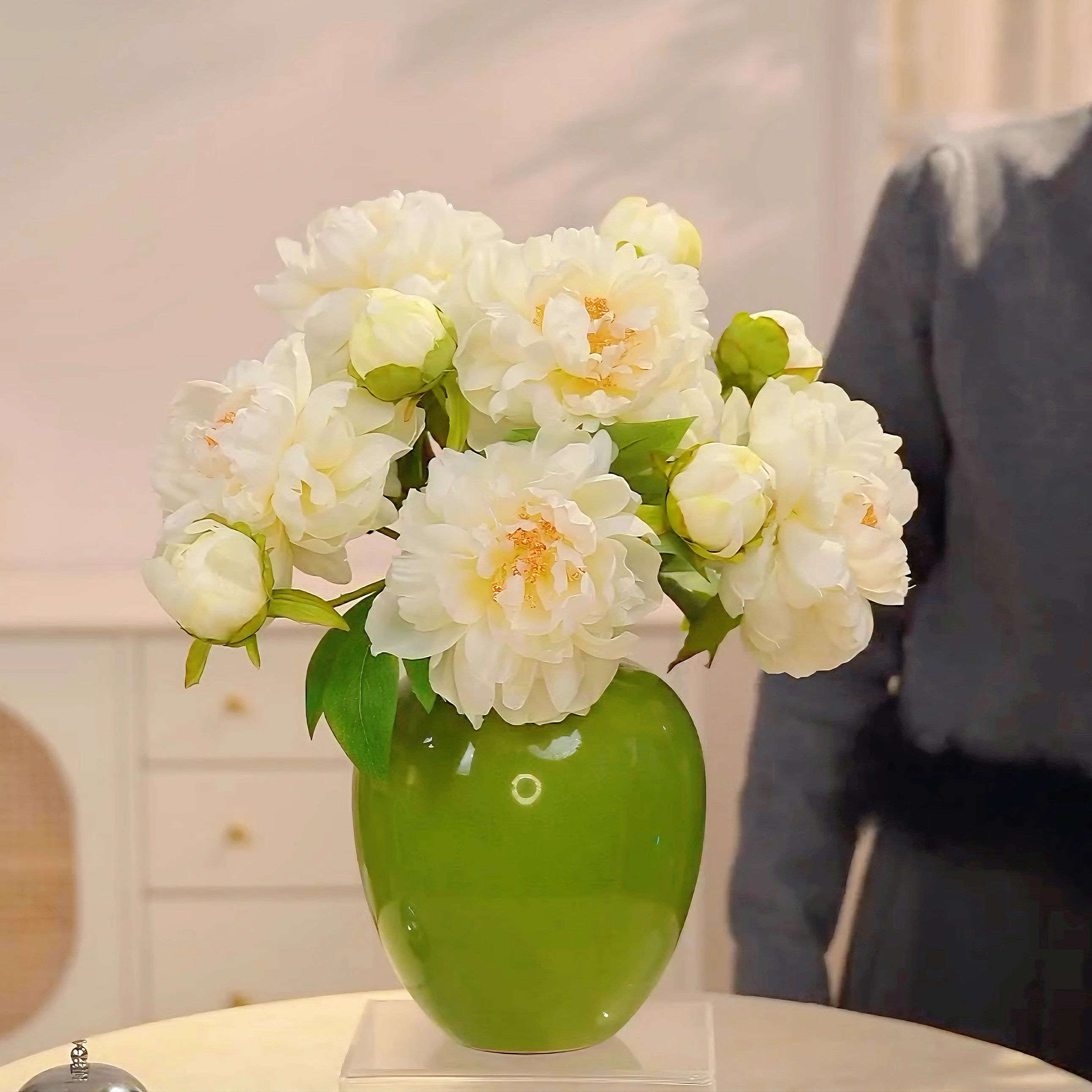 凤凰牡丹仿真花干花摆设插花客厅装饰摆件中式餐桌花花艺假花花束