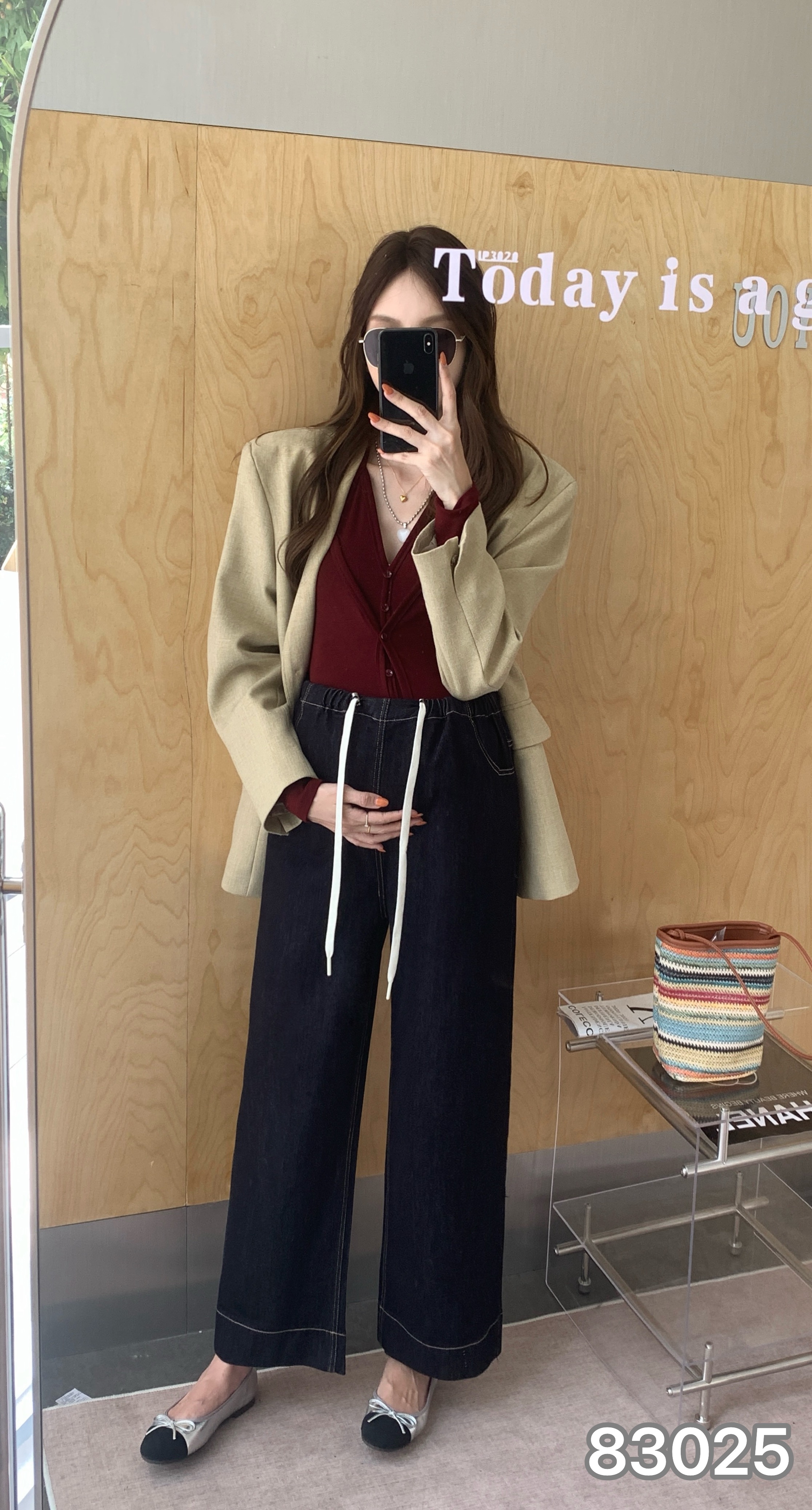 2025秋季新款孕妇显瘦黑金奶奶裤直筒裤