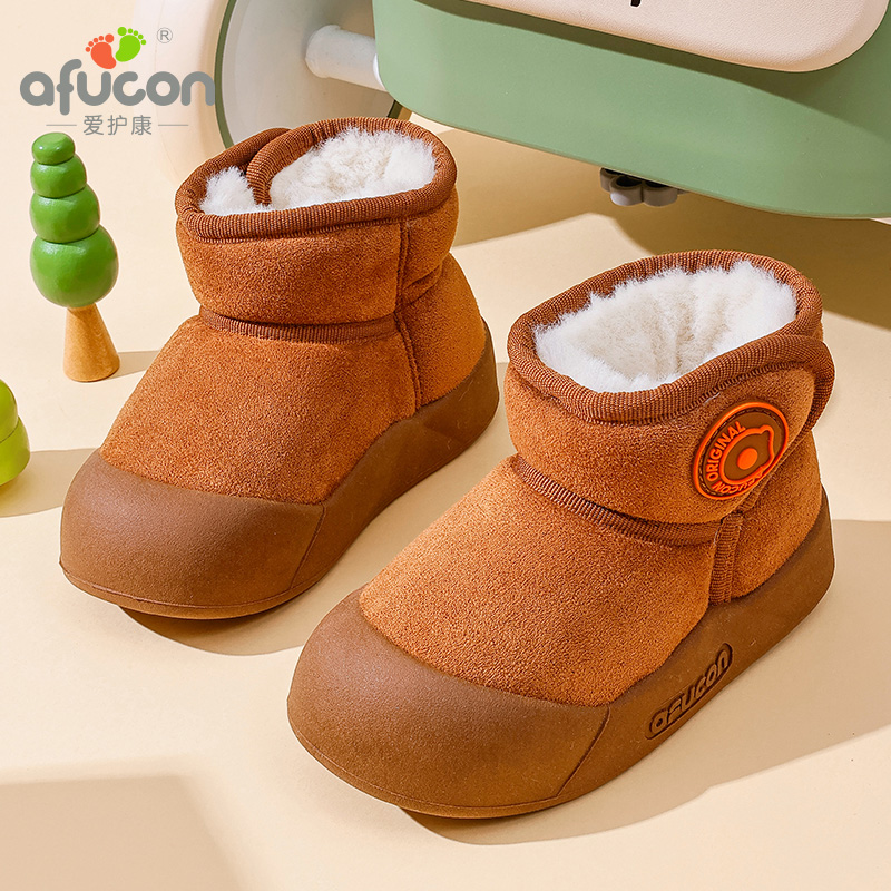 爱护康宝宝加绒保暖秋冬季大棉雪地棉男童女宝宝宝雪地靴1-3岁