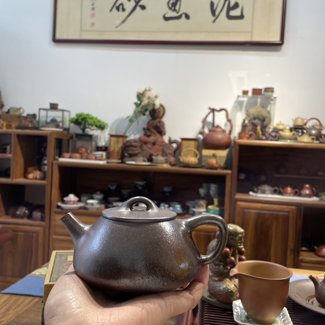 平盖石瓢壶230CC九二年底槽清泥柴烧窑宝