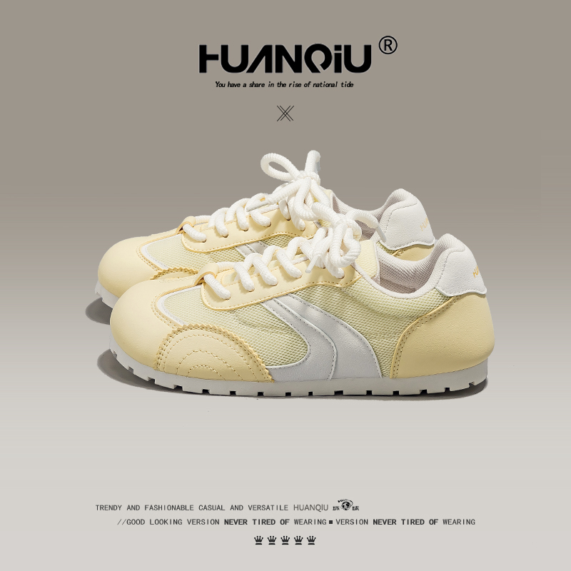 环球夏季薄款网面透气德训鞋子女2025新款网鞋百搭学生板鞋HC6926